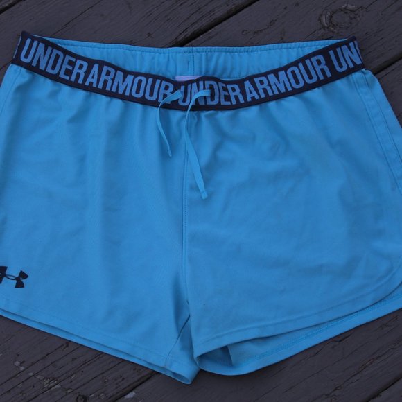 UNDER ARMOUR Turquoise Light Blue Shorts Size S - Picture 1 of 2